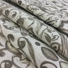 Sophia in Sesame | Jacquard Upholstery Fabric | Contemporary Damask in Gray / Taupe / White  | Heavyweight | 54" Wide | By the Yard
