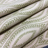 Carino in Sweet Pea Green | Jacquard Upholstery Fabric | Leafy Vine Ogee in Green / Off-White | Heavyweight | 54" Wide | By the Yard