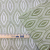 Carino in Sweet Pea Green | Jacquard Upholstery Fabric | Leafy Vine Ogee in Green / Off-White | Heavyweight | 54" Wide | By the Yard