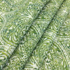 Kristeva in color Ivy | Ogee Damask | Green / White | Heavy Upholstery Fabric | 54" Wide | By the Yard
