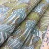 Maui in color Baha | Tropical Leaves | Green / Blue / Beige | Heavy Upholstery Fabric | 54" Wide | By the Yard