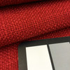 Lindy in color Berry Red | Basketweave | Upholstery Fabric  | 54" Wide | By the Yard | Durable