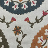 Nanette in color Autumn | Medalions in Orange / Green / Beige  | Upholstery Fabric | Regal Fabrics Brand | 54" Wide | By the Yard