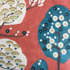 Cora in Coral | Modern Trees in Coral Pink / Green / Blue | Upholstery Fabric | Regal Fabrics Brand | 54" Wide | By the Yard