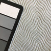 Andre in Spa | Spa Blue Wavy Chevron Microfiber | Upholstery Fabric | Regal Fabrics Brand | 54" Wide | By the Yard