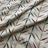 Rosemary in Harvest | Modern Embroidery Gold / Brown / Red | Upholstery Fabric | Regal Fabrics Brand | 54" Wide | By the Yard