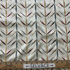 Rosemary in Harvest | Modern Embroidery Gold / Brown / Red | Upholstery Fabric | Regal Fabrics Brand | 54" Wide | By the Yard