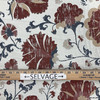 Farah in Red | Jacobean Floral Red / Blue / Beige | Upholstery Fabric | Regal Fabrics Brand | 54" Wide | By the Yard
