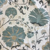 Farah in Mint | Jacobean Floral in Green / Beige | Upholstery Fabric | Regal Fabrics Brand | 54" Wide | By the Yard