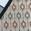 Gabby in Haze | Contemporary Ogee in Off-White / Red / Blue | Upholstery Fabric | Regal Fabrics Brand | 54" Wide | By the Yard