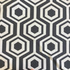 Nano in color Black | Geometric Hexagons Black and White | Upholstery Fabric | Regal Fabrics Brand | 54" Wide | By the Yard