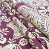 Shalimar Resist in Prune | Batik Damask in Purple and Beige | Upholstery / Drapery Fabric | The Williamsburg Collection | 54" Wide | By the Yard