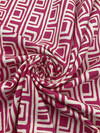 On the Square | Geometric Squares in Pink / White | Upholstery / Drapery Fabric | P/Kaufmann | 54" Wide | By the Yard