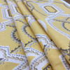 Turnabout in Gold | Decorative Lattice in Yellow / Grey / White | Upholstery / Drapery Fabric | P/Kaufmann | 54" Wide | By the Yard