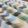 Jas Tip Top in Ethereal | Chevron in Blue / Green / Brown | Home Decor Fabric | P K Lifestyles | 54" Wide | By the Yard