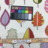 Leaf Glossary in Rainbow | Modern Leaf Print in Green / Pink / Orange / Yellow | Upholstery / Drapery Fabric | P/Kaufmann | 54" Wide | By the Yard