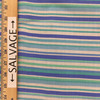Striped Quilting Fabric | Blue / Green / White | 100% Cotton | 44" Wide | By the Yard