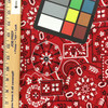 Bandana Design Quilting Fabric | Red / White / Black | 100% Cotton | 44" Wide | By the Yard