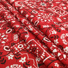 Bandana Design Quilting Fabric | Red / White / Black | 100% Cotton | 44" Wide | By the Yard