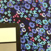 100% Cotton Quilting Fabric | Black Purple Blue Floral  | 44" Wide | By The Yard