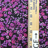 100% Cotton Quilting Fabric | Black Purple Pink Micro Floral | 44" Wide | By The Yard