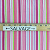100% Cotton Quilting Fabric | Pink Green Stripe | 44" Wide | By The Yard