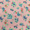 100% Cotton Quilting Fabric | Pink Blue Polka Dot Floral | 44" Wide | By The Yard