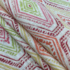 Ricochet in Masala | Bohemian Diamonds in Red / Pink / Green | Upholstery / Drapery Fabric | Richloom | 54" Wide | By the Yard