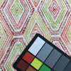 Ricochet in Masala | Bohemian Diamonds in Red / Pink / Green | Upholstery / Drapery Fabric | Richloom | 54" Wide | By the Yard