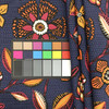 Kanga Flower in Berry | Wax Print Floral in Blue / Orange / Pink | Upholstery / Drapery Fabric | Robert Allen | 54" Wide | By the Yard
