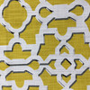 Artego in Soleil | Modern Lattice in Gold / White | Upholstery / Drapery Fabric | Richloom | 54" Wide | By the Yard