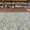 Ludlow in Mineral | Ikat Diamonds in Green and Blue | Upholstery / Drapery Fabric | Covington | 54" Wide | By the Yard