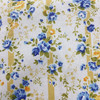 Vintage Floral Fabric in Yellow / Blue / Green | Lightweight Drapery / Apparel | 54" Wide | By the Yard