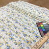Vintage Floral Fabric in Yellow / Blue / Green | Lightweight Drapery / Apparel | 54" Wide | By the Yard