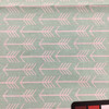 White Arrows on Mint Green | Cotton Home Dec Print Fabric | 45 Inch Wide | By the Yard