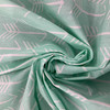 White Arrows on Mint Green | Cotton Home Dec Print Fabric | 45 Inch Wide | By the Yard