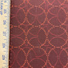 2.25 Yard Piece of Maroon Black Red Circles Heavy Auto Vinyl Upholstery Fabric By The Yard 54 Inch