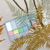 Fern Leaves and Branches in White / Orange / Green / Brown | Sheer Drapery / Apparel Fabric | 108" Wide | By the Yard