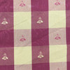 Check with Bees in Rose / Tan | Home Decor / Drapery Fabric | 54" Wide | By the Yard