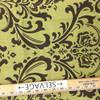 Damask in Olive Green and Brown | Home Decor / Drapery Fabric | 54" Wide | By the Yard