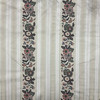 Vintage Floral Stripe in Off-White / Green / Pink | Upholstery Fabric | 54" Wide | By the Yard