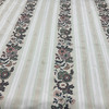 Vintage Floral Stripe in Off-White / Green / Pink | Upholstery Fabric | 54" Wide | By the Yard