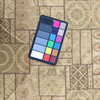 Decorative Blocks Tan / Burgundy / Orange | Upholstery / Drapery Fabric | 54" Wide | By the Yard