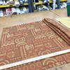 Decorative Blocks in Burgundy Red / Green / Beige | Upholstery / Drapery Fabric | 54" Wide | By the Yard