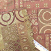 Decorative Blocks in Burgundy Red / Green / Beige | Upholstery / Drapery Fabric | 54" Wide | By the Yard