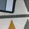 4 Yard Piece of Textured Canvas Geometric Triangle Yellow / Gray | Home Decor Fabric | Premier Prints | 54 Wide | By the Yard