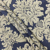 Lotus Damask in Black and Beige | Upholstery / Drapery Fabric | 54" Wide | By the Yard