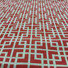 Westbury in Rouge | Square Lattice in Red | Reversible Upholstery Fabric | Clarence House | 54" Wide | By the Yard
