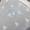 Swirling Leaves Embroidery in Ivory | Sheer Drapery / Apparel Fabric | 98" Wide | By the Yard
