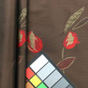 Tulips in Red / Brown | Taffeta | Upholstery / Drapery Fabric | 54" Wide | By the Yard